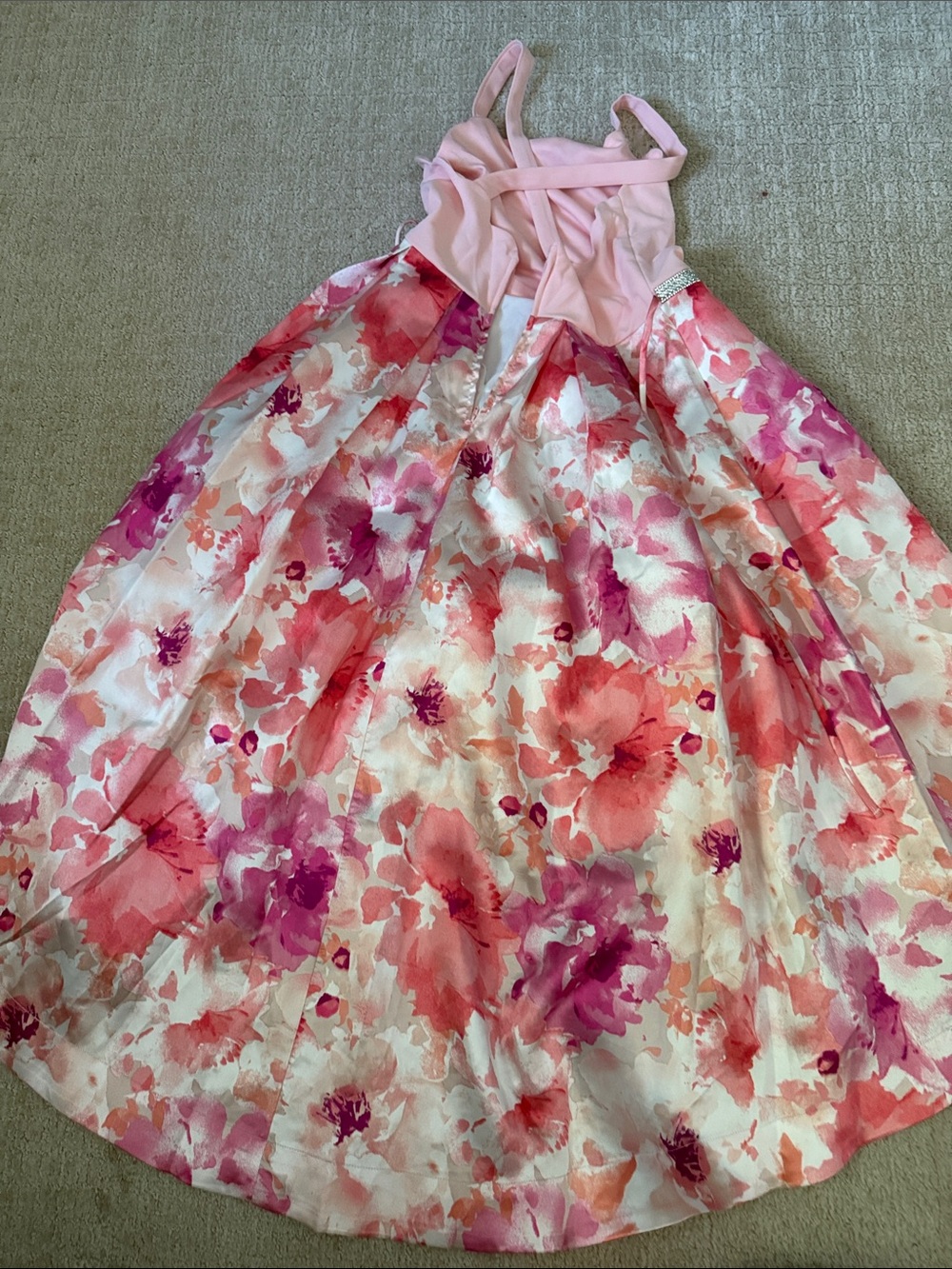 Speechless Girls Pink Floral High-Low Formal Dress - Picture 2 of 3